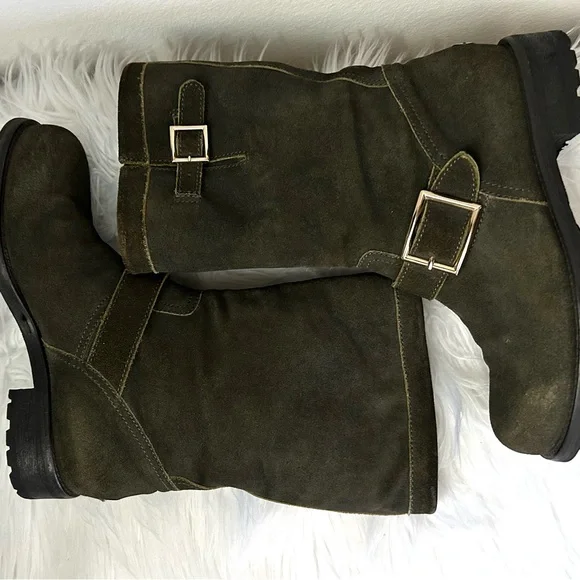 JIMMY CHOO SUEDE MOTO BOOTS SIZE 37 - Picture 4 of 8